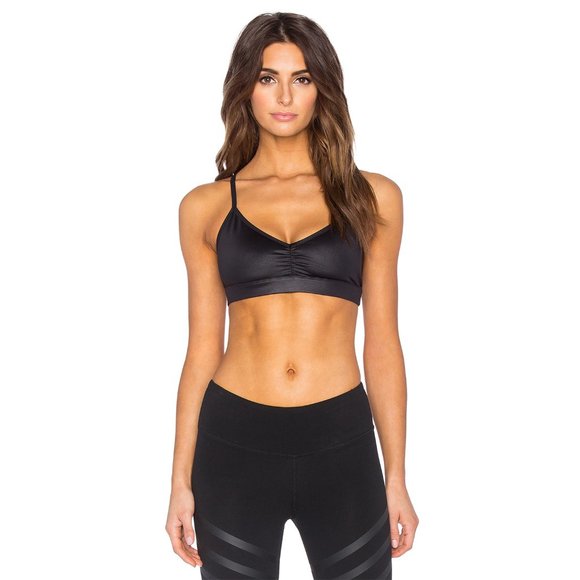 ALO Yoga Other - NWT Alo YOGA Sunny Strappy Bra in Black Glossy S